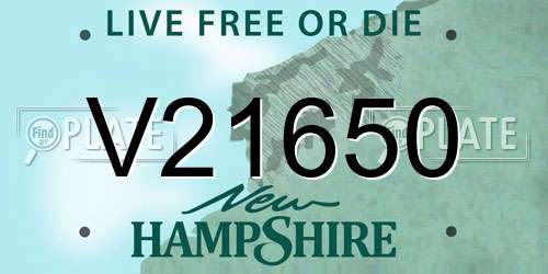 V21650 New Hampshire License Plate
