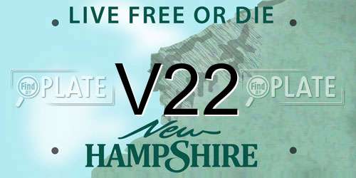 V22 New Hampshire License Plate