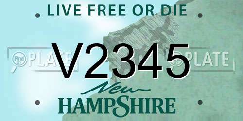 V2345 New Hampshire License Plate