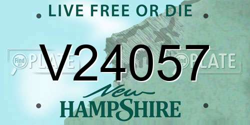 V24057 New Hampshire License Plate
