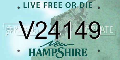 V24149 New Hampshire License Plate