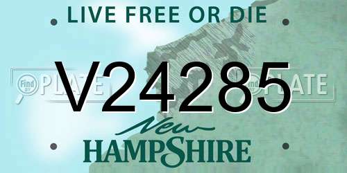V24285 New Hampshire License Plate
