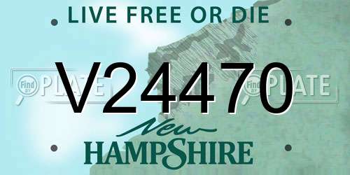 V24470 New Hampshire License Plate