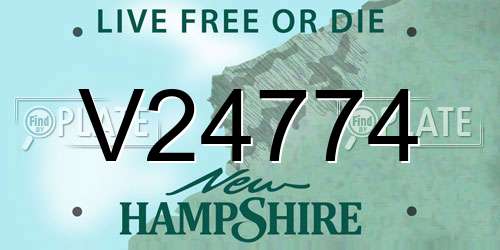 V24774 New Hampshire License Plate