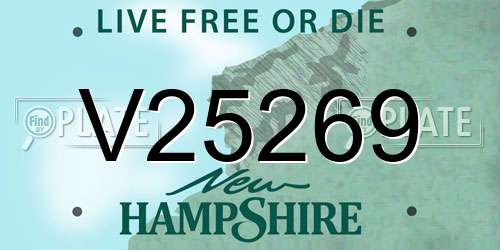 V25269 New Hampshire License Plate