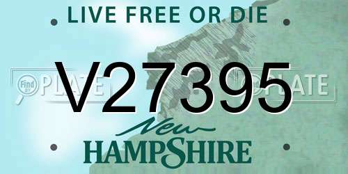 V27395 New Hampshire License Plate
