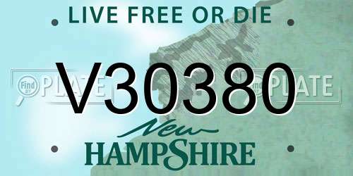 V30380 New Hampshire License Plate