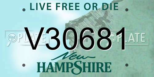 V30681 New Hampshire License Plate
