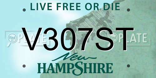 V307ST New Hampshire License Plate