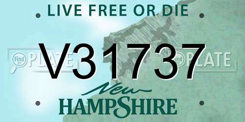 V31737 New Hampshire License Plate