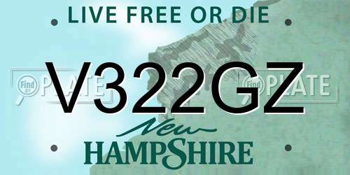 V322GZ New Hampshire License Plate