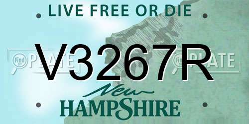 V3267R New Hampshire License Plate