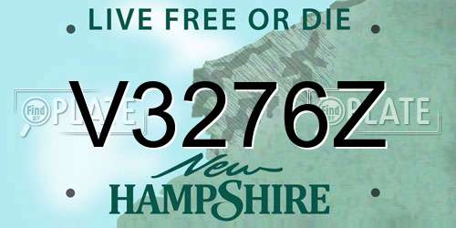 V3276Z New Hampshire License Plate