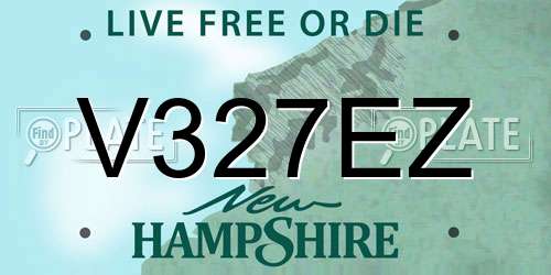 V327EZ New Hampshire License Plate
