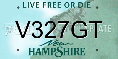 V327GT New Hampshire License Plate
