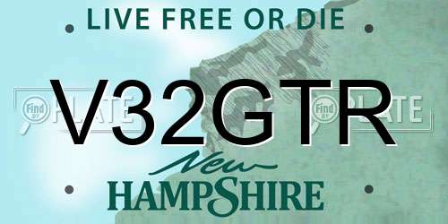 V32GTR New Hampshire License Plate