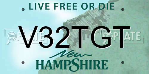 V32TGT New Hampshire License Plate