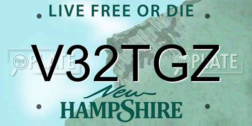 V32TGZ New Hampshire License Plate