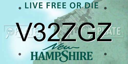 V32ZGZ New Hampshire License Plate