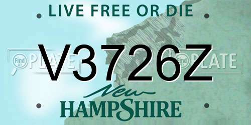 V3726Z New Hampshire License Plate