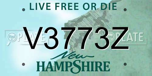 V3773Z New Hampshire License Plate