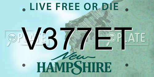 V377ET New Hampshire License Plate