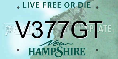 V377GT New Hampshire License Plate