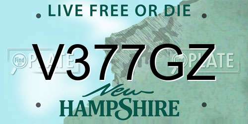 V377GZ New Hampshire License Plate