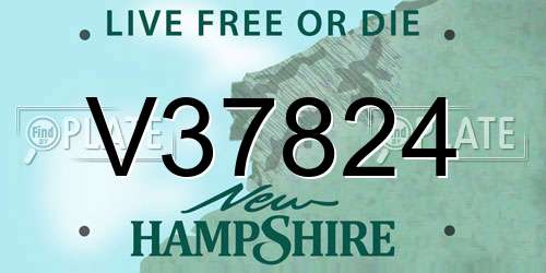 V37824 New Hampshire License Plate