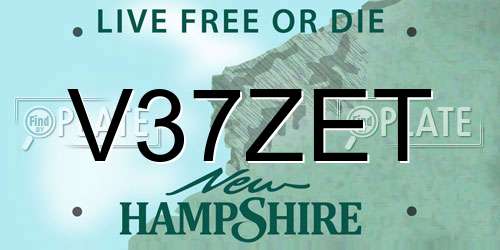 V37ZET New Hampshire License Plate