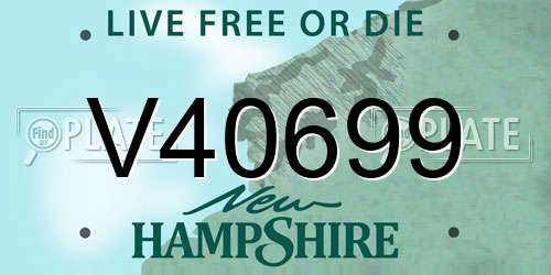 V40699 New Hampshire License Plate