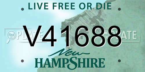 V41688 New Hampshire License Plate