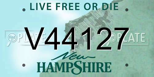 V44127 New Hampshire License Plate