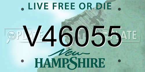 V46055 New Hampshire License Plate