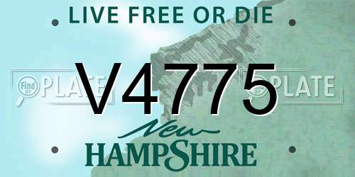 V4775 New Hampshire License Plate