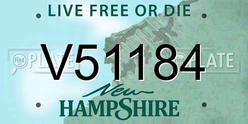 V51184 New Hampshire License Plate