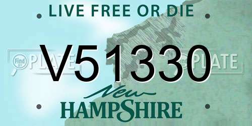 V51330 New Hampshire License Plate