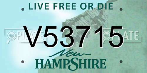 V53715 New Hampshire License Plate