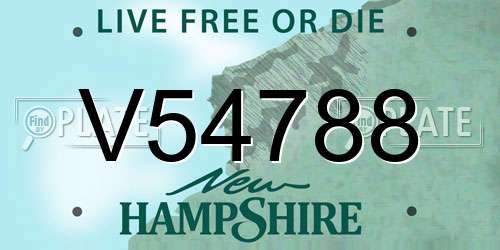 V54788 New Hampshire License Plate