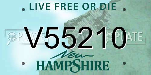 V55210 New Hampshire License Plate