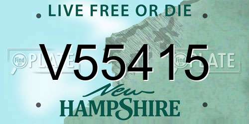 V55415 New Hampshire License Plate