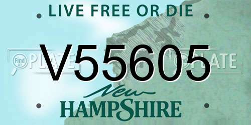 V55605 New Hampshire License Plate