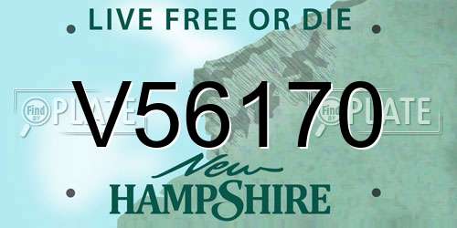 V56170 New Hampshire License Plate