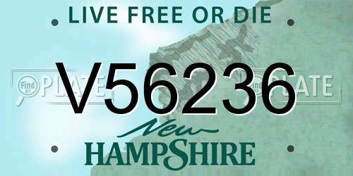 V56236 New Hampshire License Plate