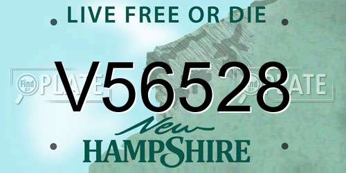 V56528 New Hampshire License Plate