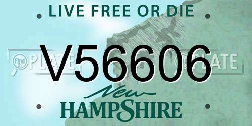 V56606 New Hampshire License Plate
