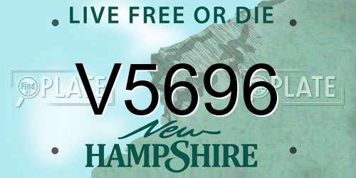 V5696 New Hampshire License Plate