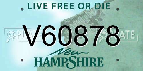V60878 New Hampshire License Plate