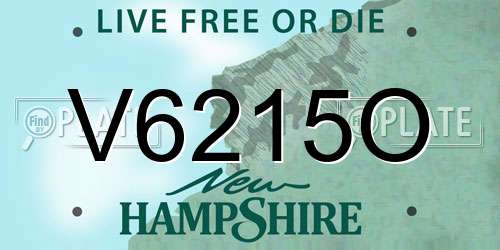 V6215O New Hampshire License Plate