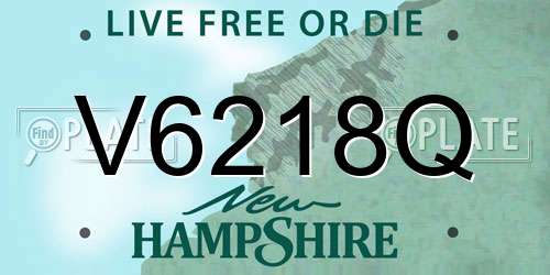 V6218Q New Hampshire License Plate